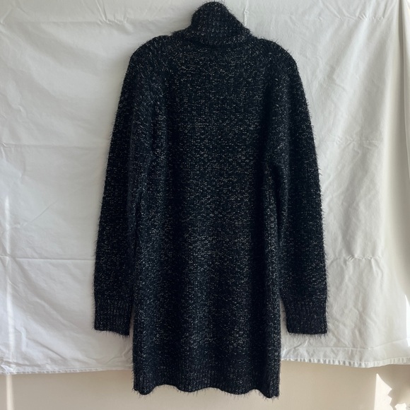 Lovers and Friends Night sky sweater dress in charcoal, eyelash fabric, Size M - Picture 3 of 8